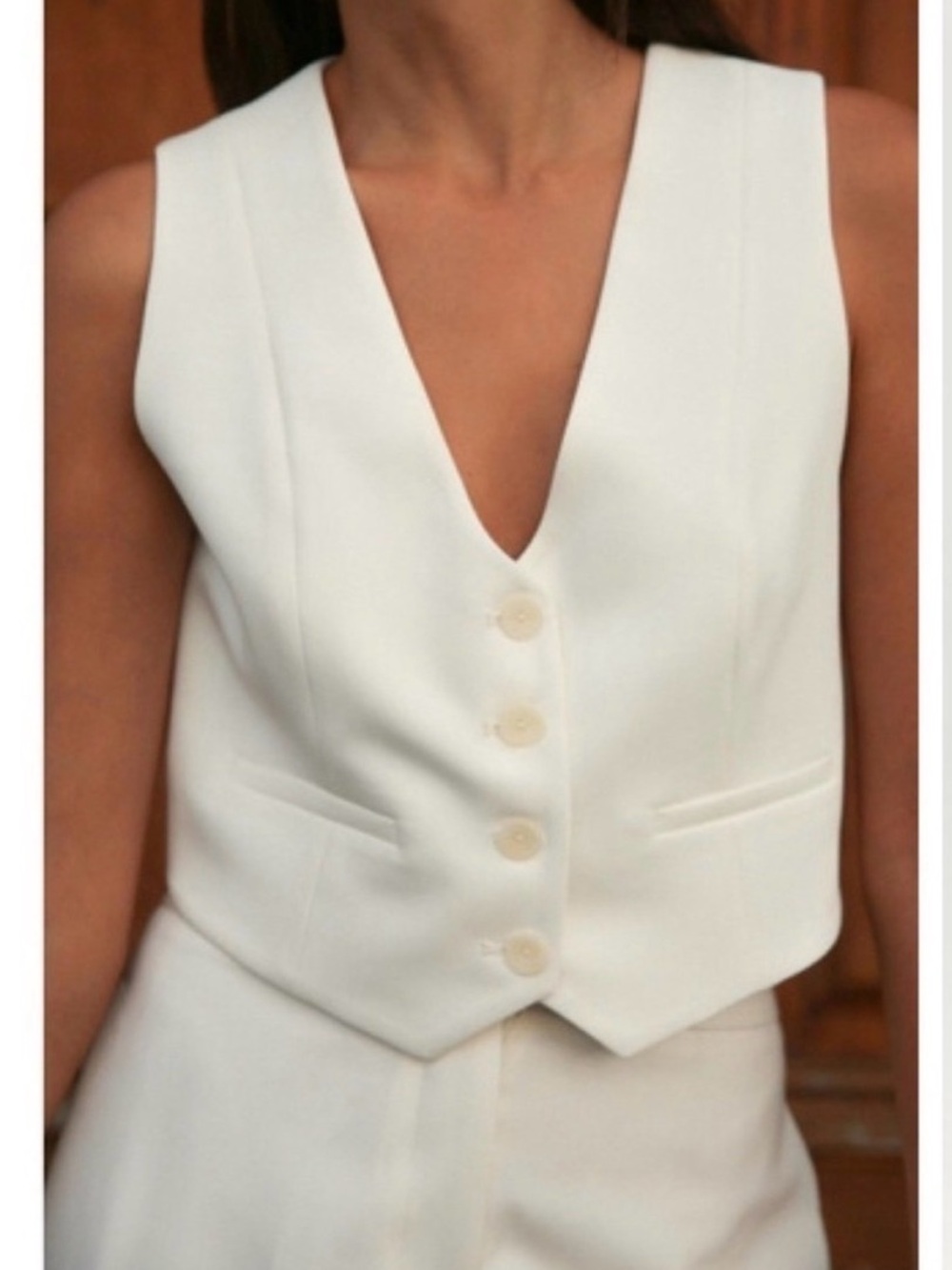 ZARA White Vest